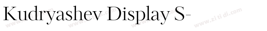 Kudryashev Display S字体转换 Kudryashev Display S字体转换